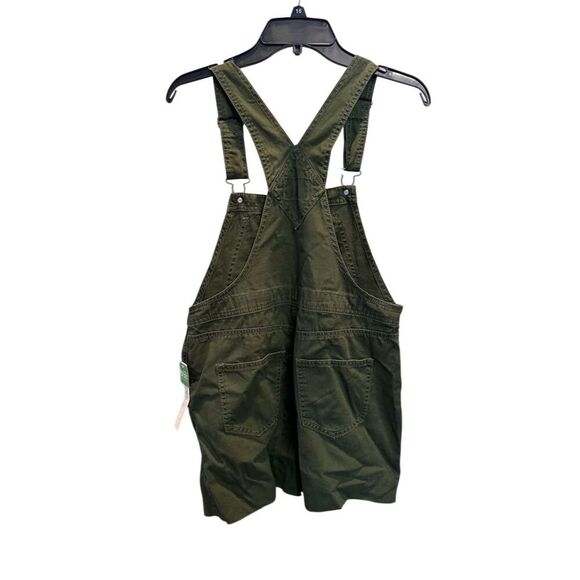 Tinseltown Green Denim Overalls Size M Casual One-Piece bib shorts - Picture 6 of 11
